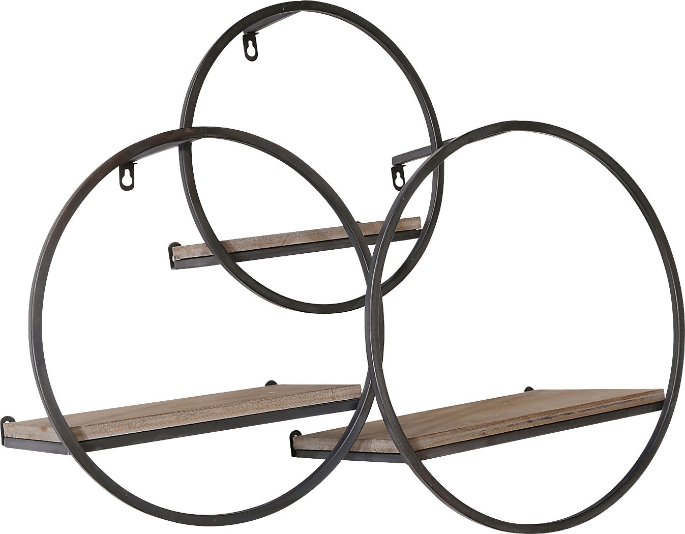 Olearry Brown Wall Shelf, Set of 3