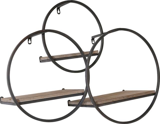Olearry Brown Wall Shelf, Set of 3 - Thumbnail - Image 3