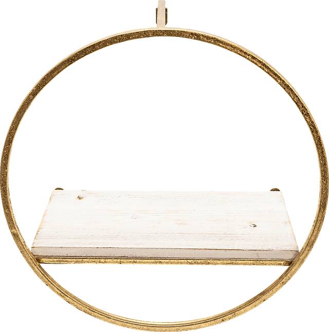 Olearry Gold Wall Shelf, Set of 3 - Thumbnail - Image 4
