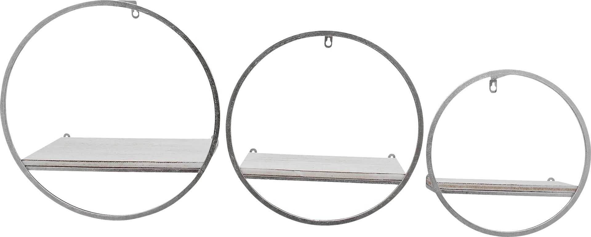 Olearry Silver Wall Shelf, Set of 3 - Image 1