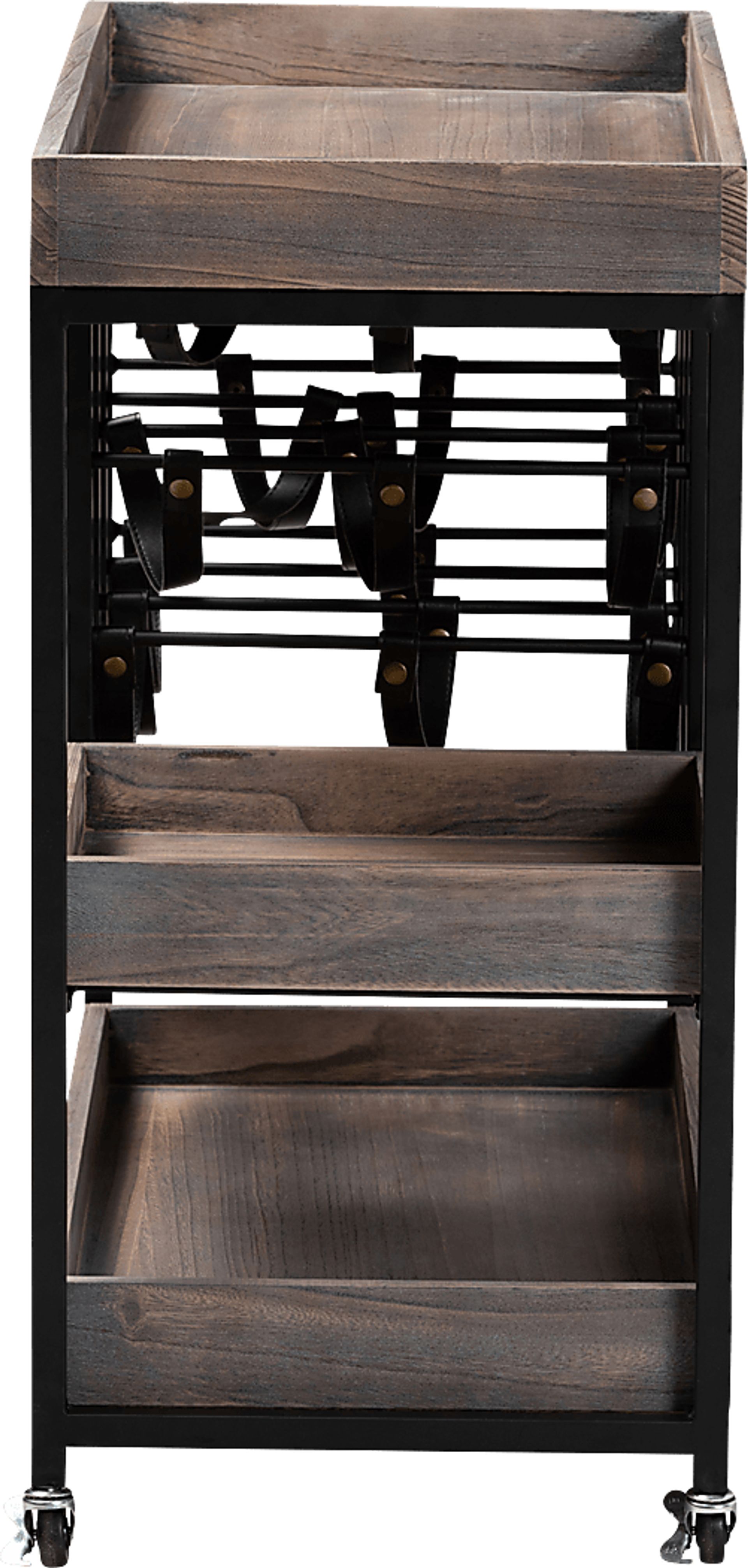 Olenda Black Wine Cart - Image 3