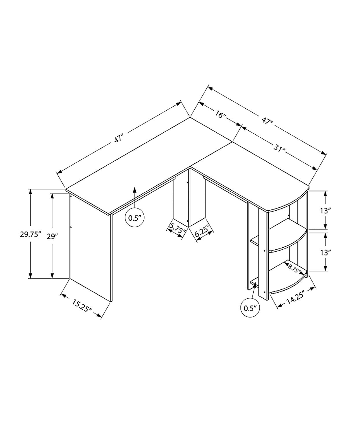 Olentangy Oak Brown Desk | Rooms to Go