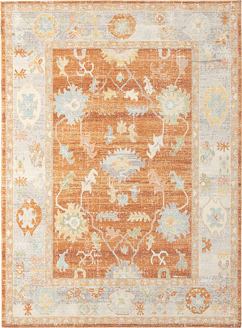 Olgia Orange 7'9 x 9'9 Rug