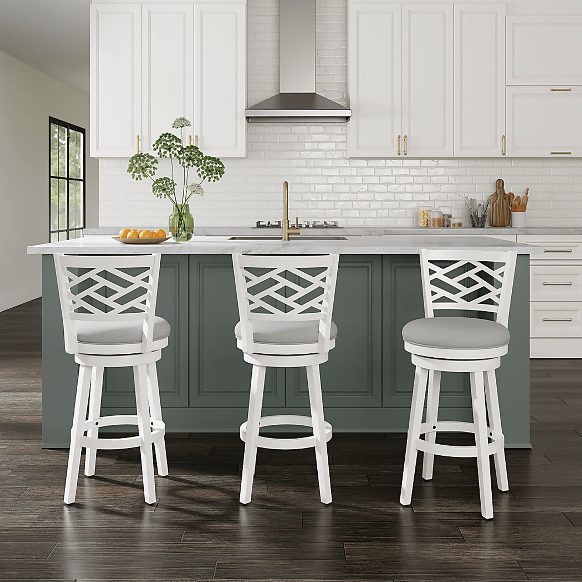 Oliatos White Adjustable Stool - Image 6