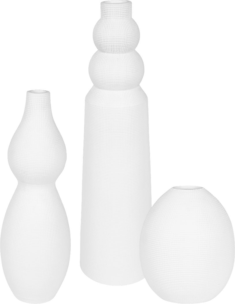 Olisa White Vase, Set of 3