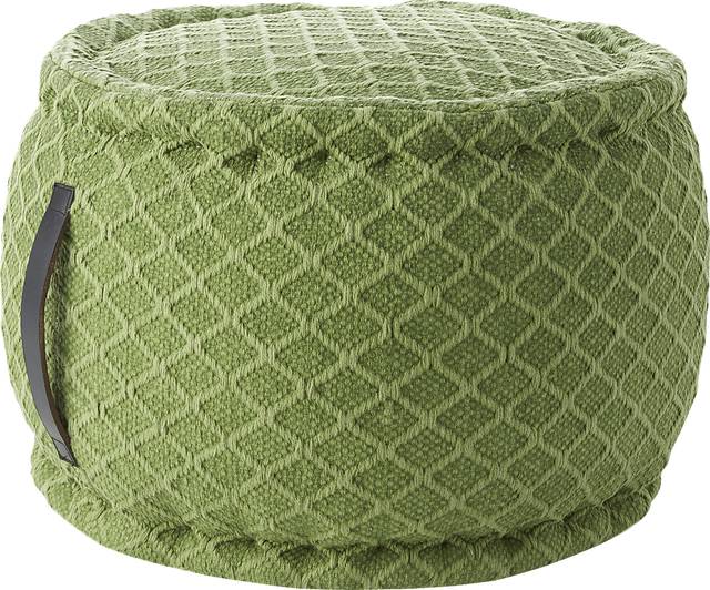 Olive Barrel Basil Pouf - Thumbnail - Image 1