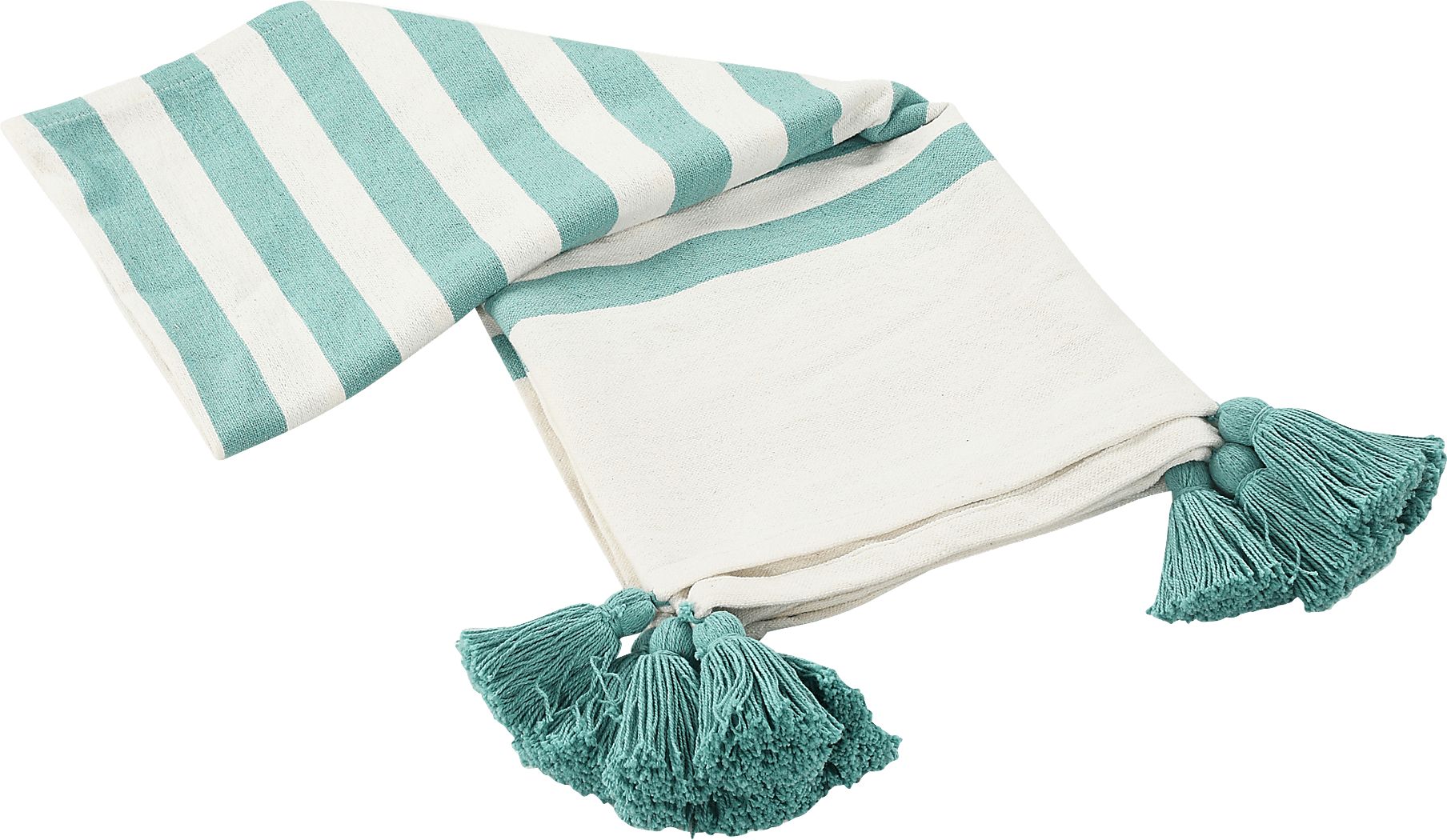 Olive Lane Aqua Throw Blanket - Thumbnail 4