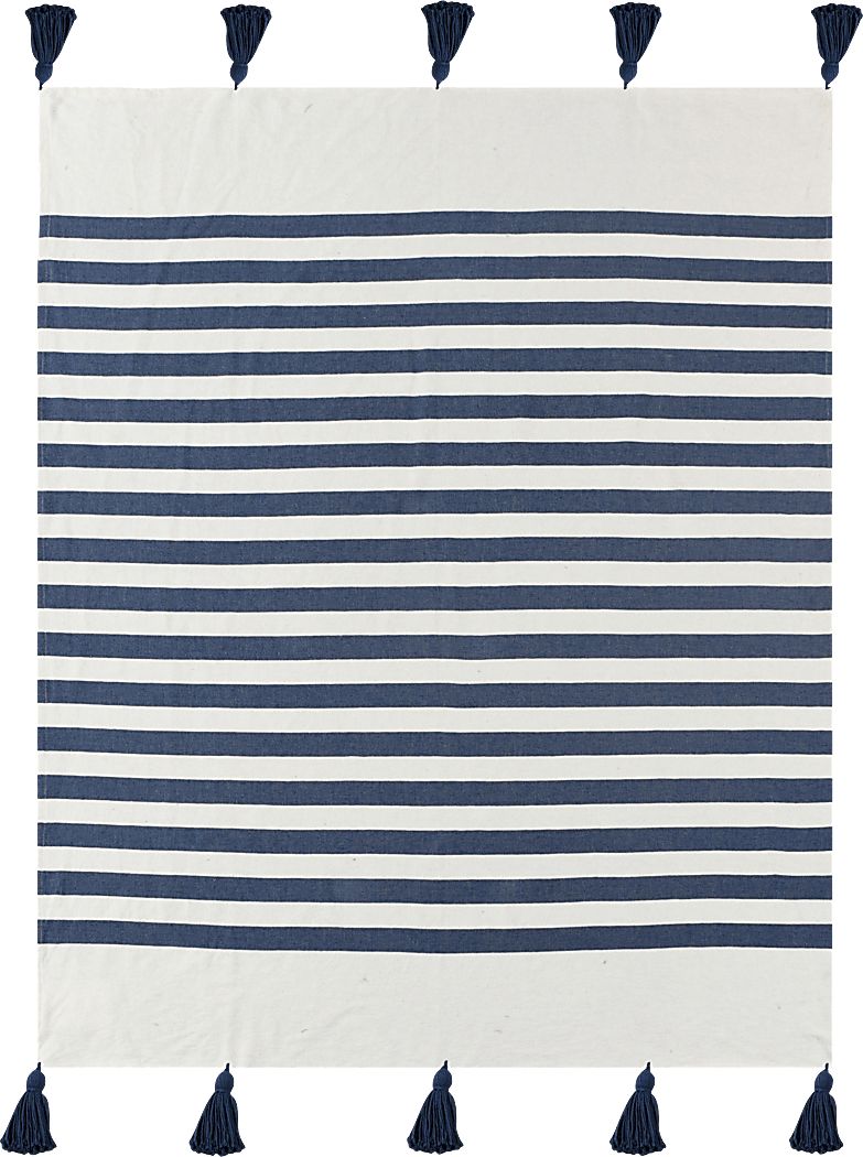 Olive Lane Navy Throw Blanket