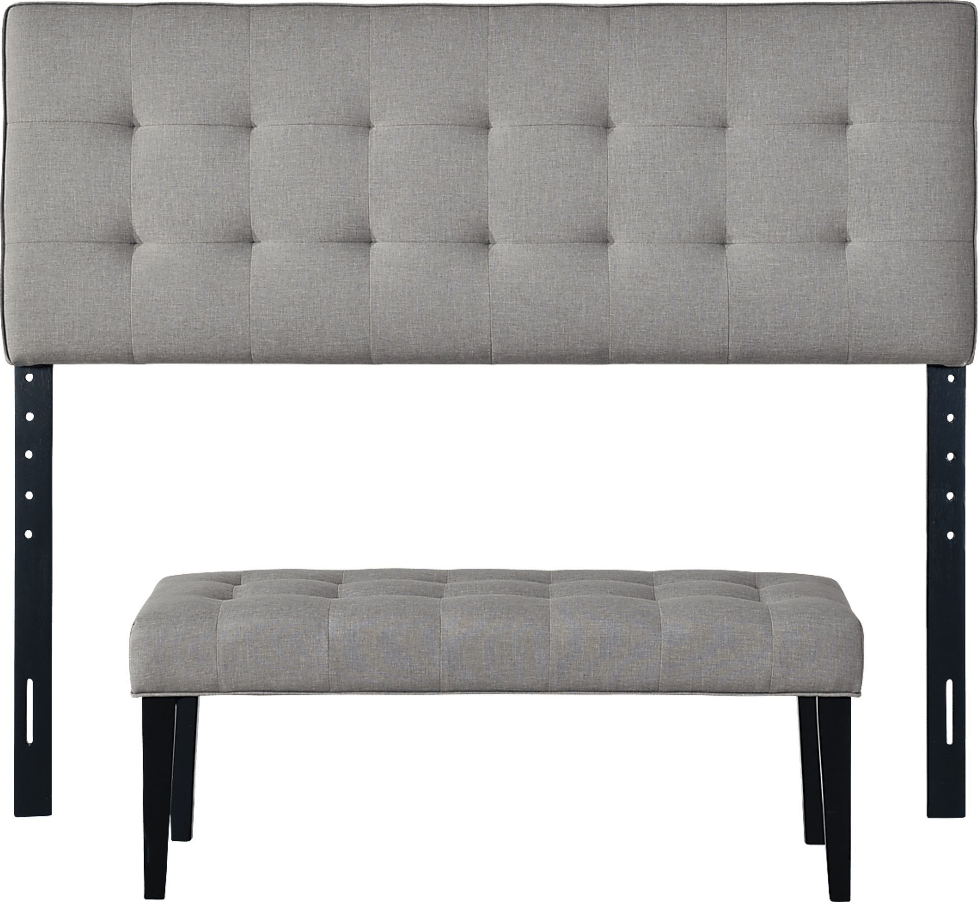 Olivenhain Gray Queen Headboard and Bench - Image 1