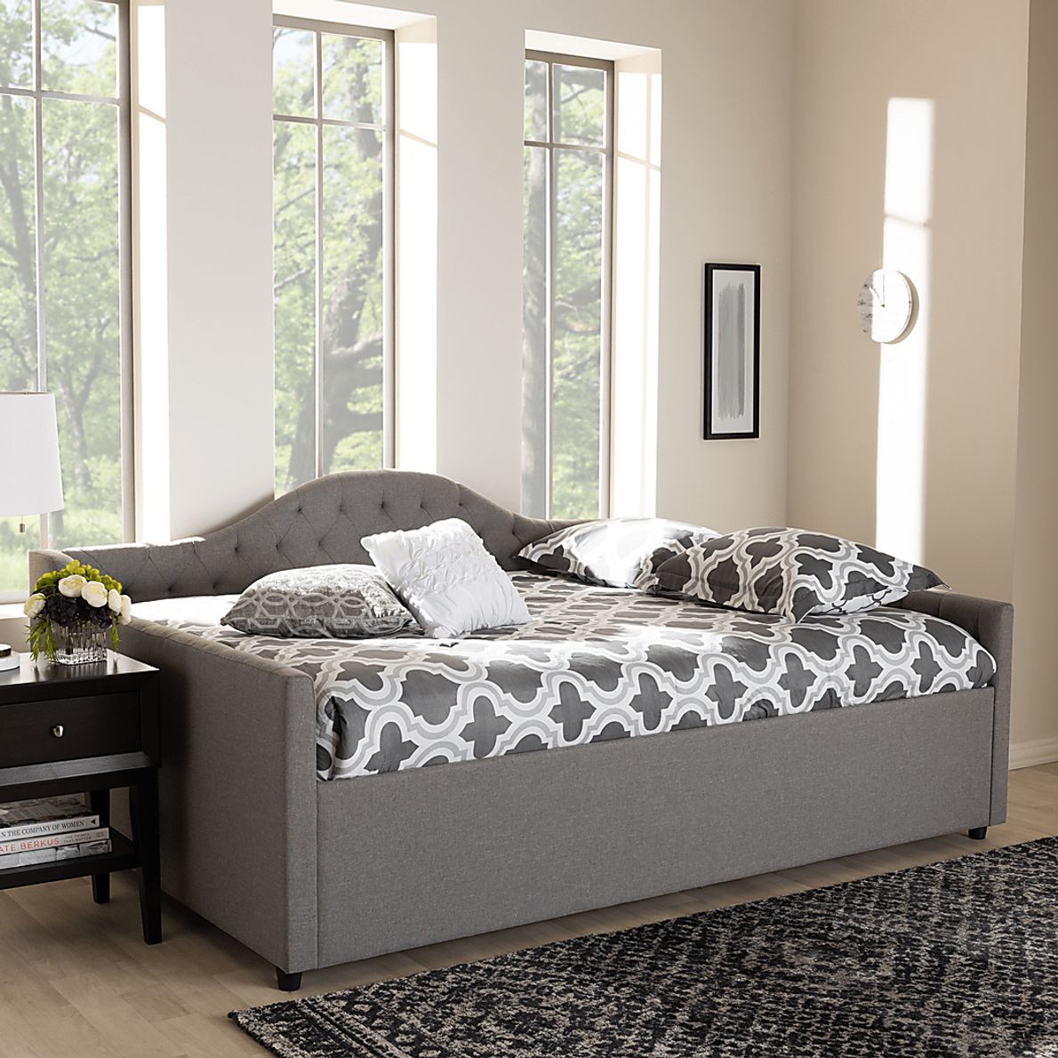 Olivette Gray Queen Daybed
