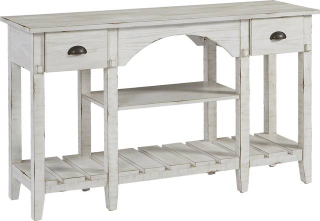 Olivula White Sofa Table - Thumbnail - Image 1