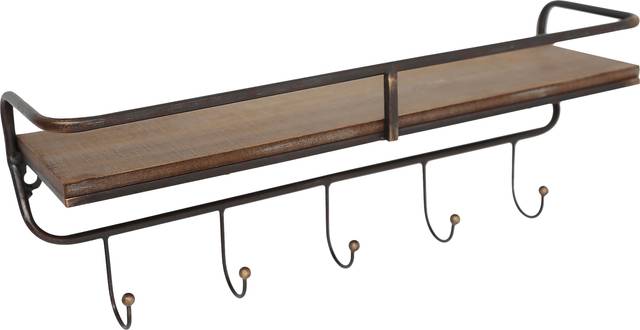 Olmmstead Brown Wall Shelf - Thumbnail - Image 1