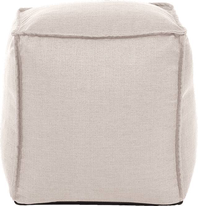 Olney Beige Pouf - Thumbnail - Image 2