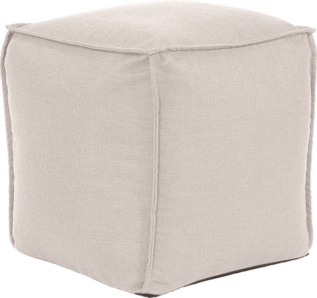 Olney Beige Pouf - Thumbnail - Image 1