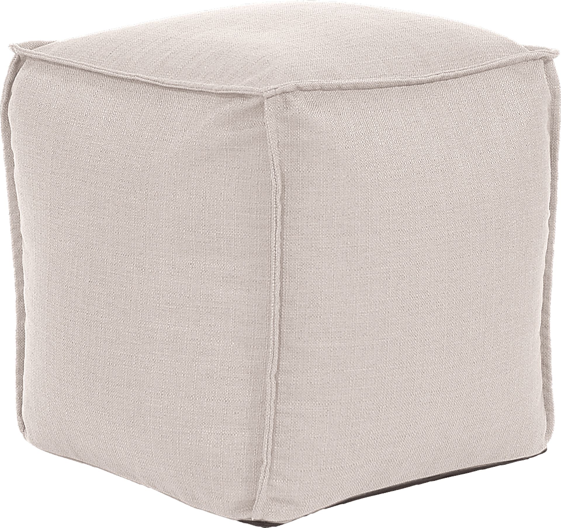Olney Beige Pouf - Image 1