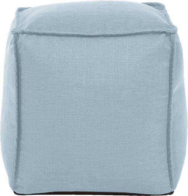 Olney Blue Pouf - Thumbnail - Image 2