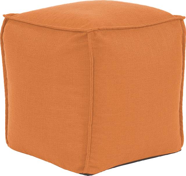 Olney Orange Pouf - Thumbnail - Image 1