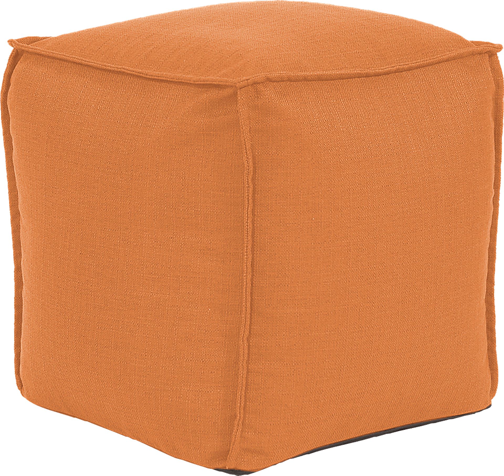 Olney Orange Pouf - Image 1