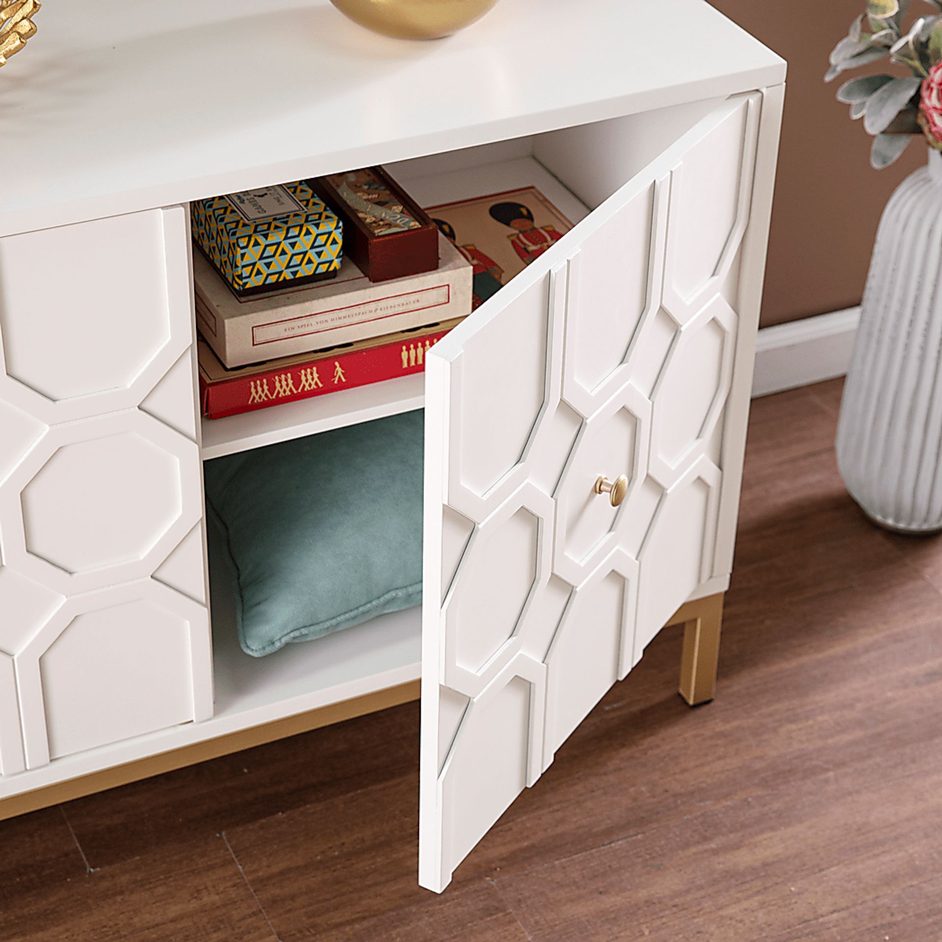 Oltons White Accent Cabinet - Image 5