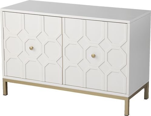 Oltons White Accent Cabinet