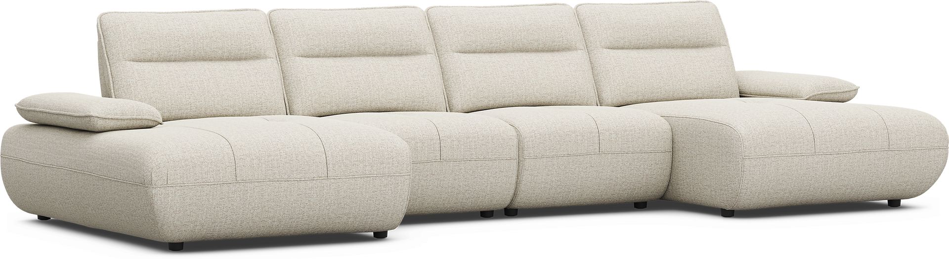 Olympia Linen 4 Pc Sectional - Image 4