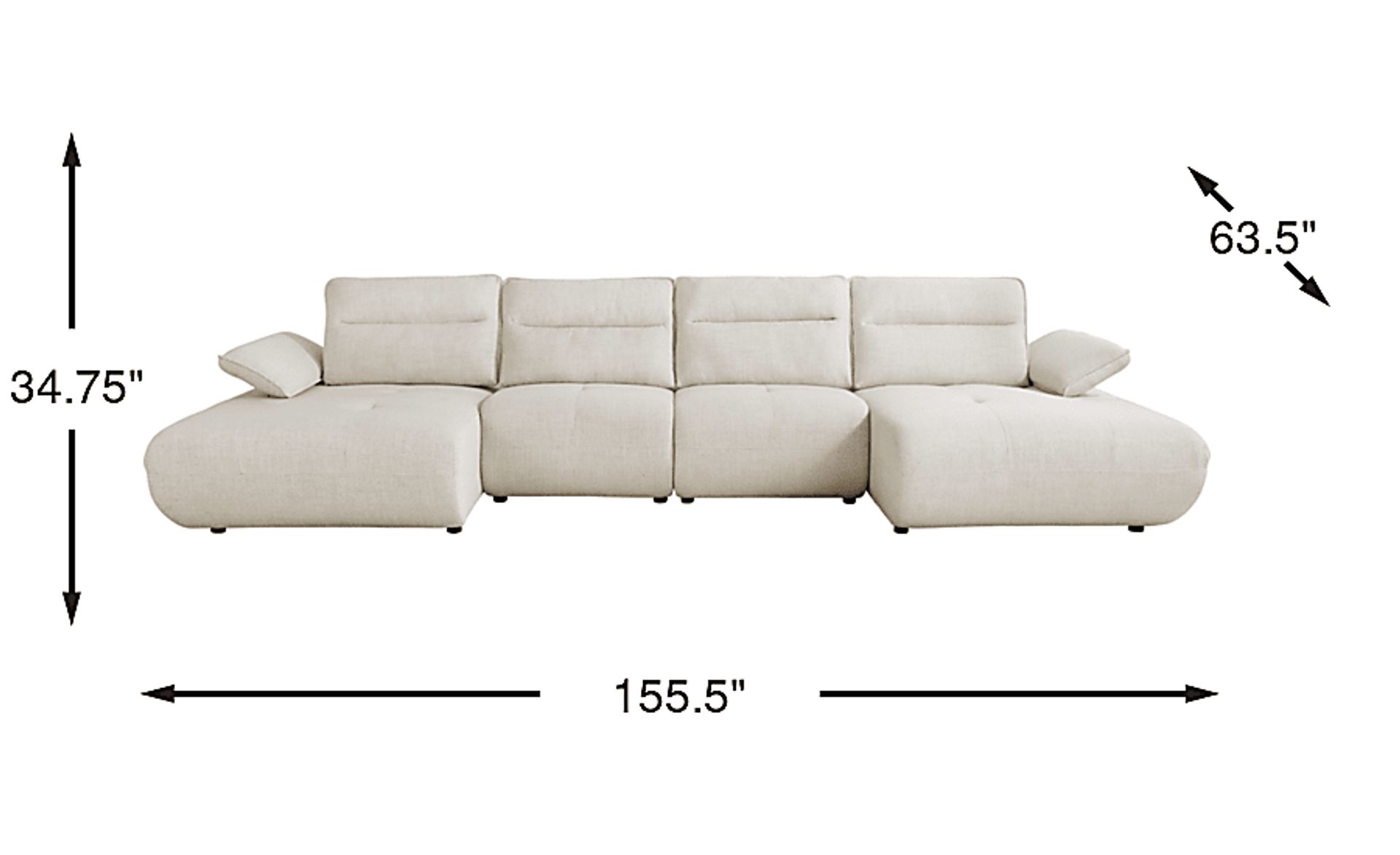 Dimension Image. Please refer to the Dimension Tab on this page for dimension details.