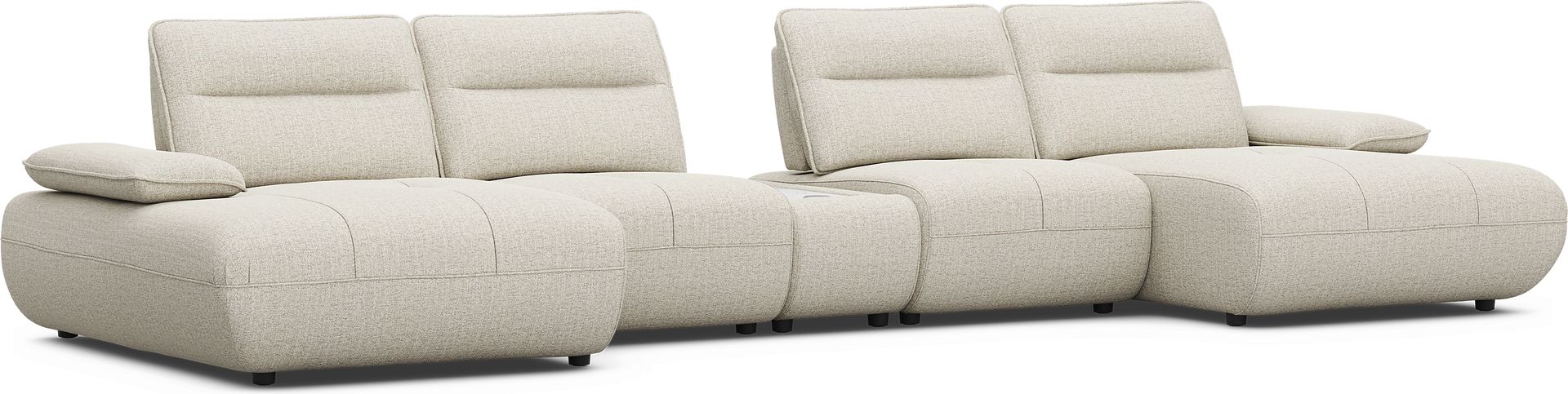 Olympia Linen 5 Pc Sectional - Image 5