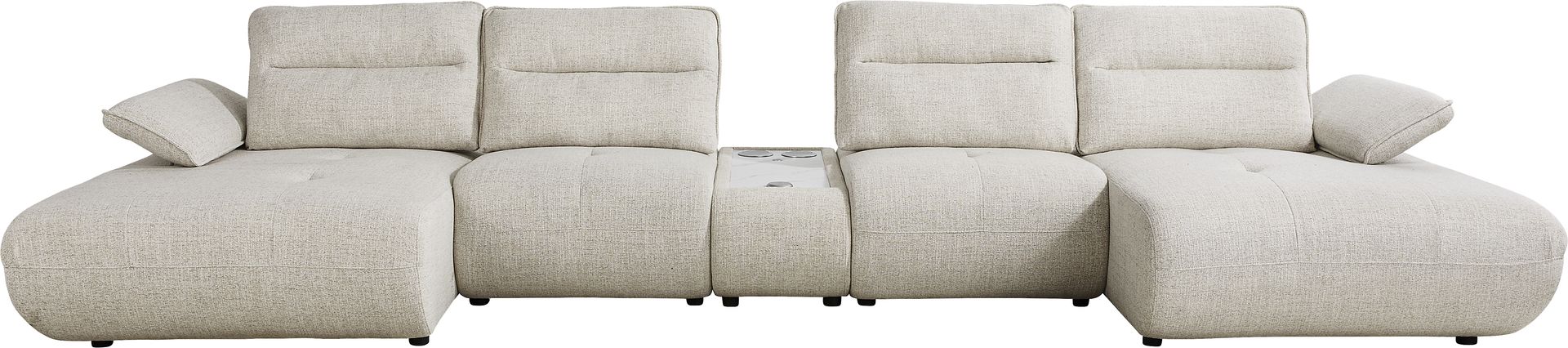 Olympia Linen 5 Pc Sectional - Image 1