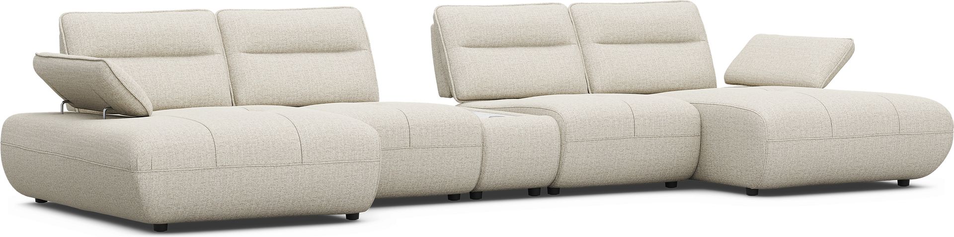 Olympia Linen 5 Pc Sectional - Image 1