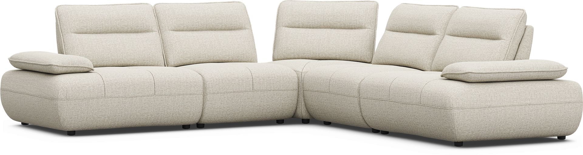 Olympia Linen 5 Pc Sectional - Image 5