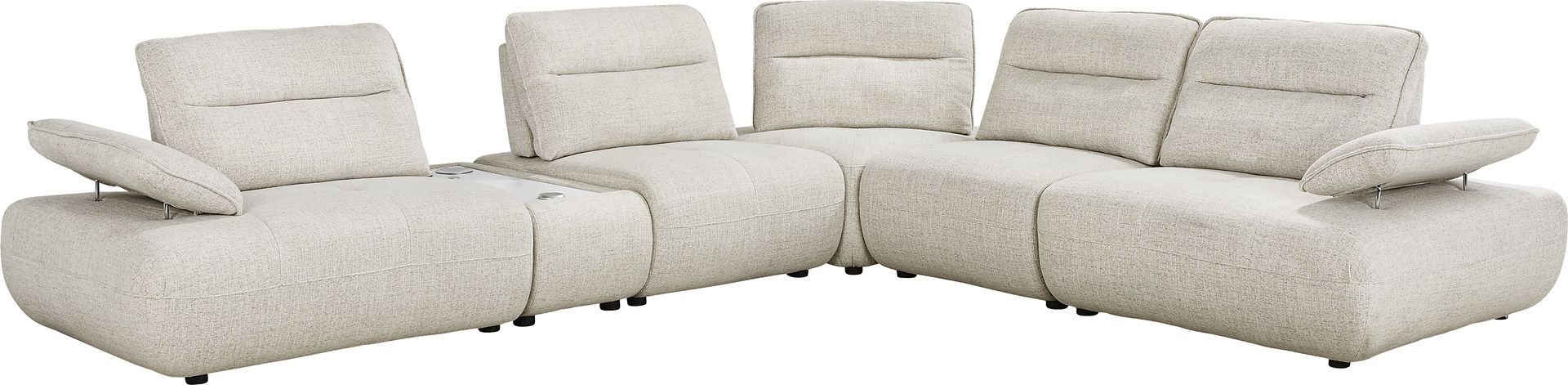 Olympia Linen 6 Pc Sectional with Audio - Image 1