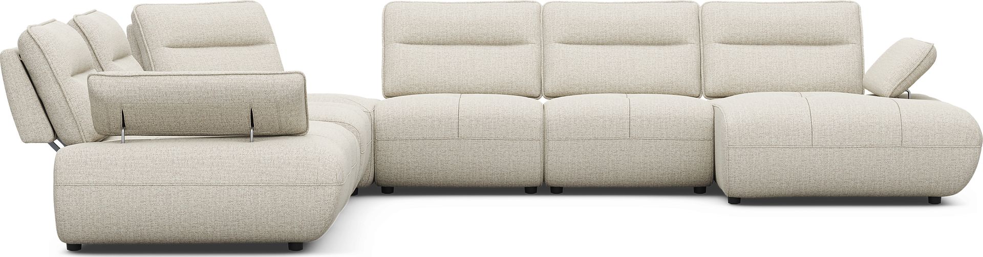 Olympia Linen 7 Pc Sectional with Audio - Image 4