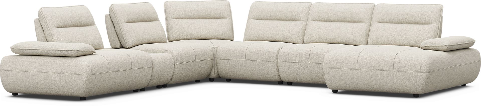Olympia Linen 7 Pc Sectional with Audio - Image 5