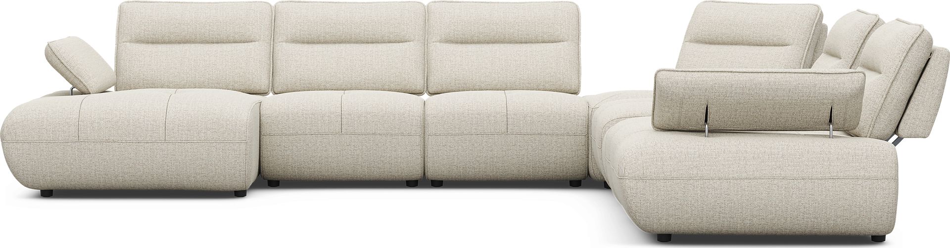 Olympia Linen 7 Pc Sectional with Audio - Image 4