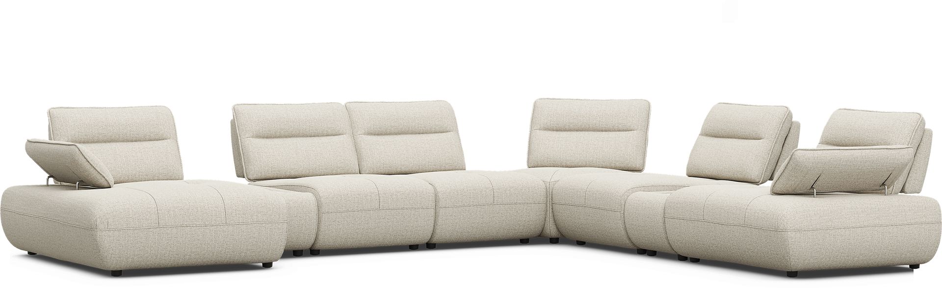 Olympia Linen 8 Pc Sectional with Audio - Image 1