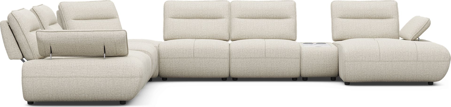 Olympia Linen 8 Pc Sectional with Audio - Image 3