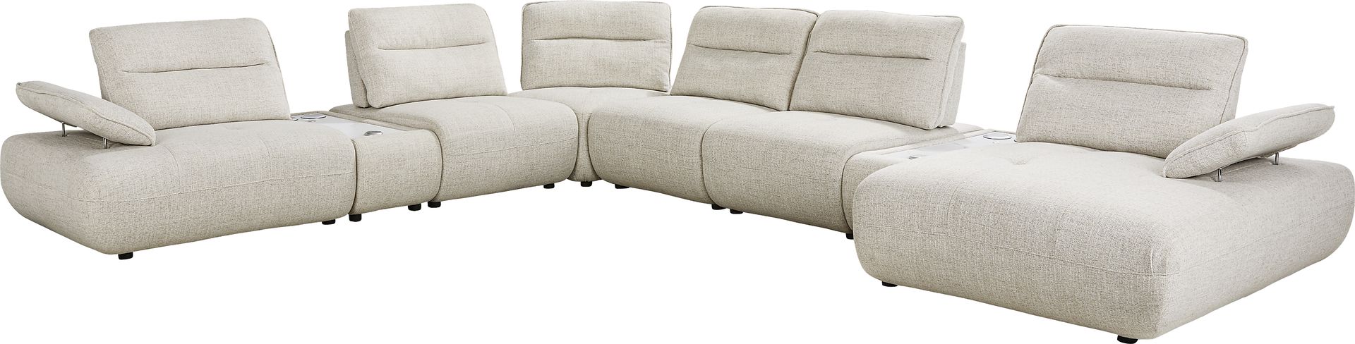 Olympia Linen 8 Pc Sectional with Audio - Image 1