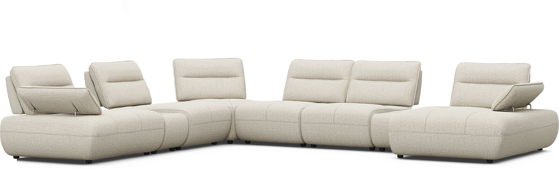 Olympia Linen 8 Pc Sectional with Audio - Image 1