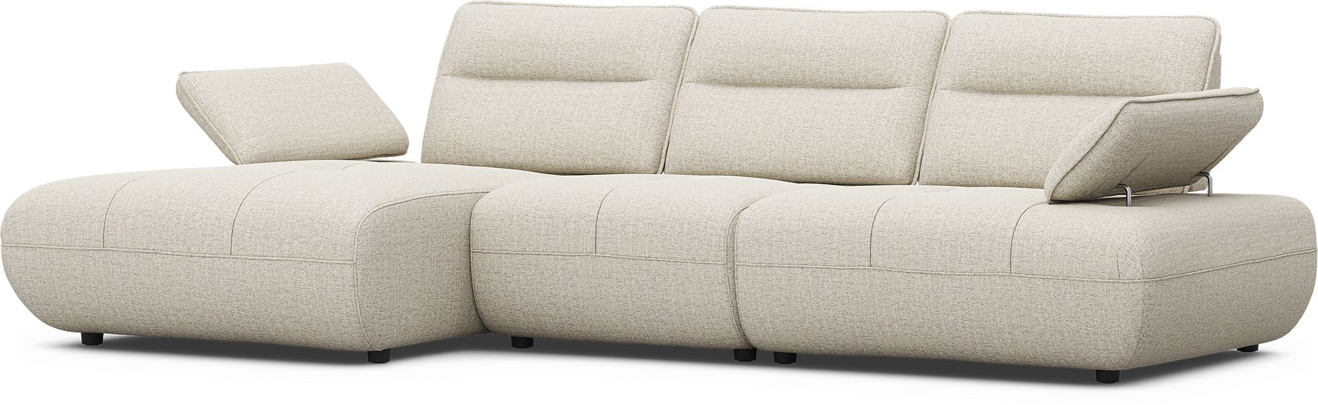 Olympia Linen Chaise Sofa - Image 1