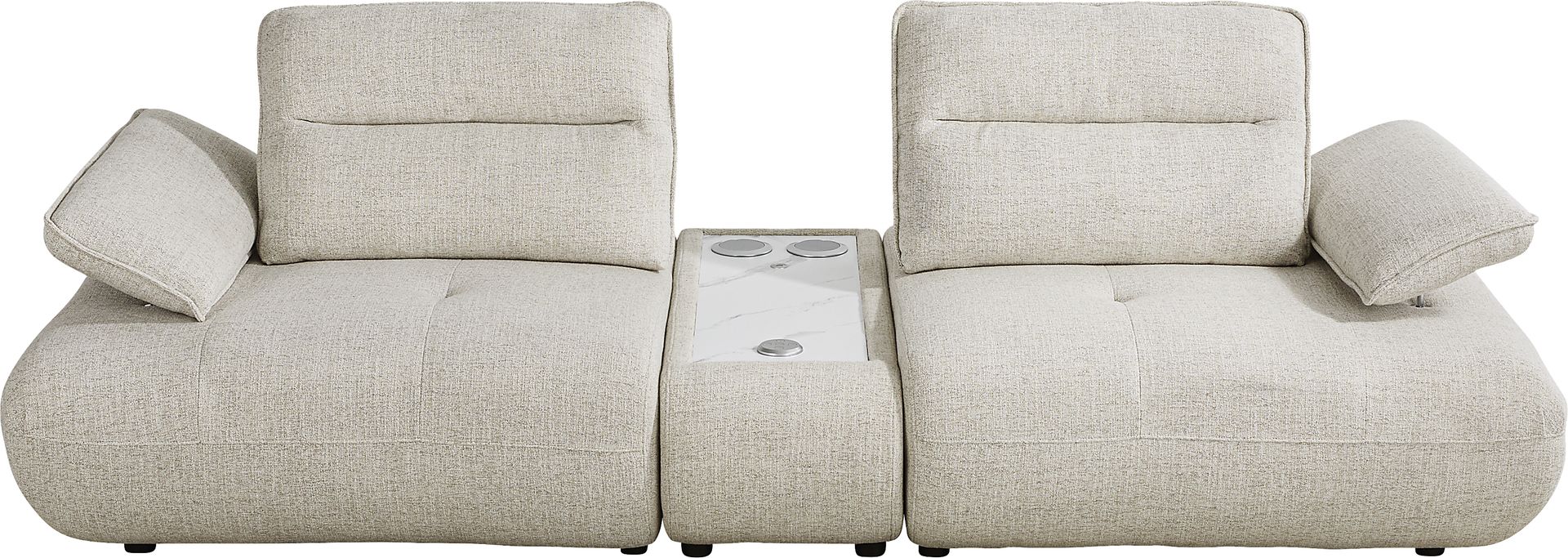 Olympia Linen Console Loveseat with Audio - Image 1