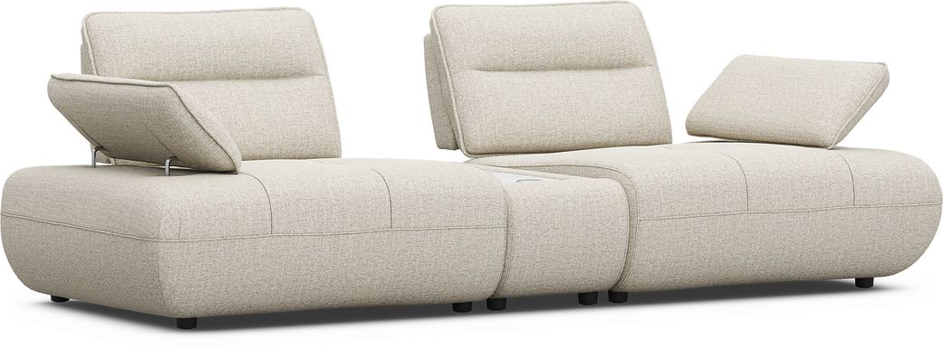 Olympia Linen Console Loveseat with Audio