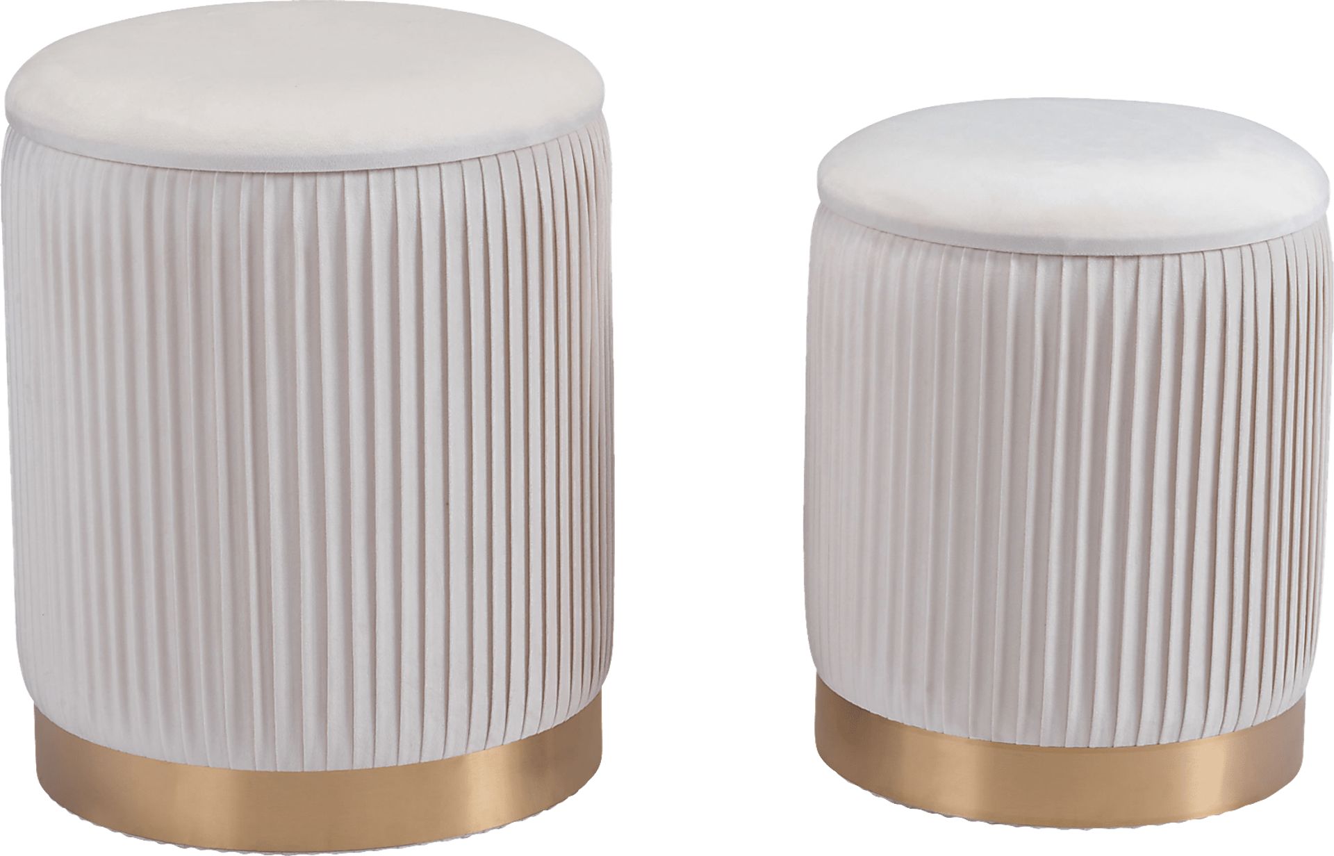 Omali Beige Accent Ottoman, Set of 2 - Image 2