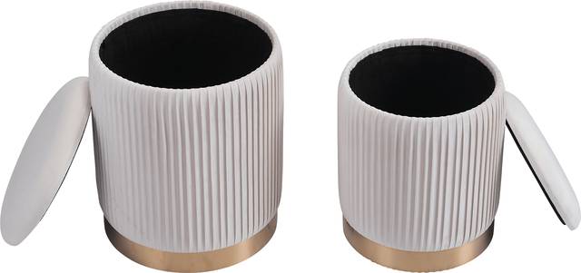 Omali Beige Accent Ottoman, Set of 2 - Thumbnail - Image 4