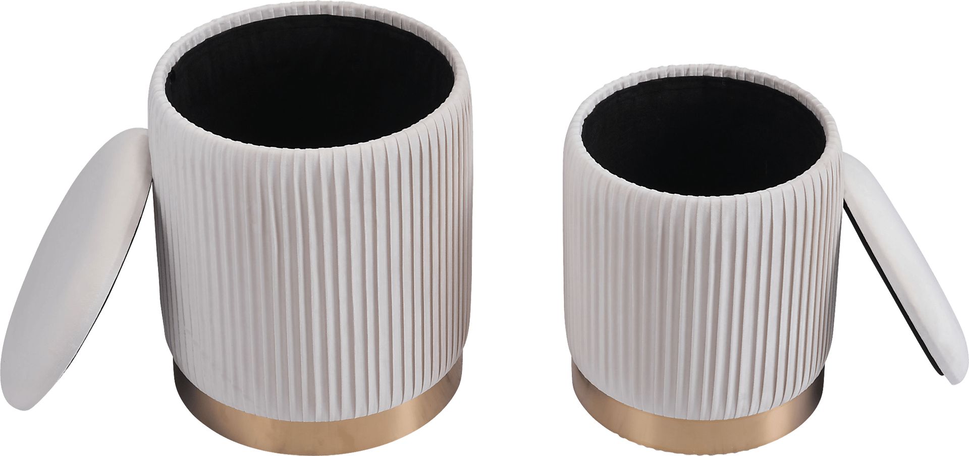 Omali Beige Accent Ottoman, Set of 2 - Image 4