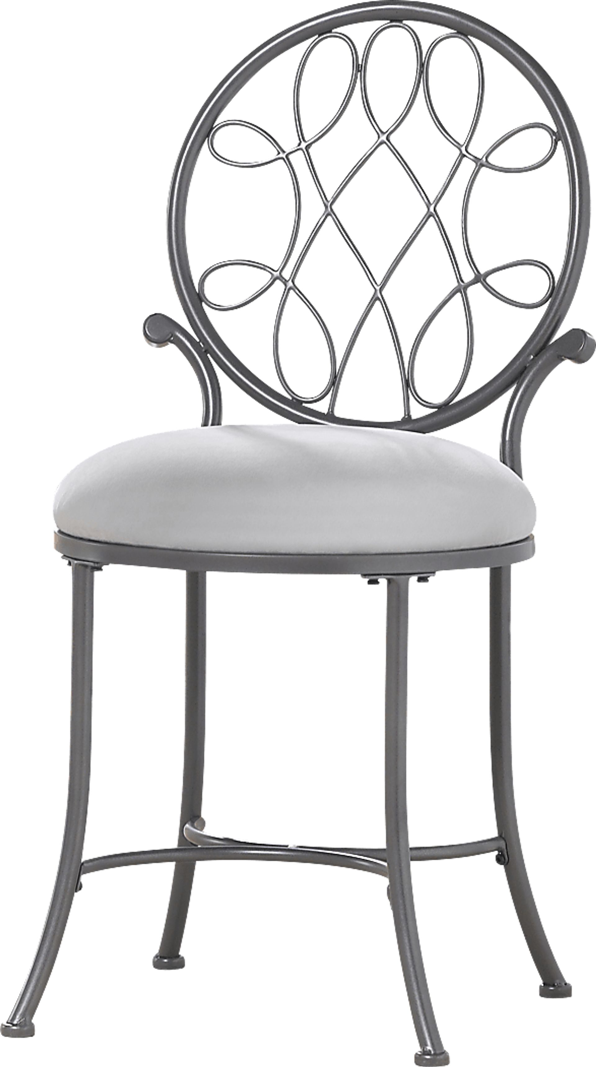 O'Malley Gray Vanity Stool - Image 1