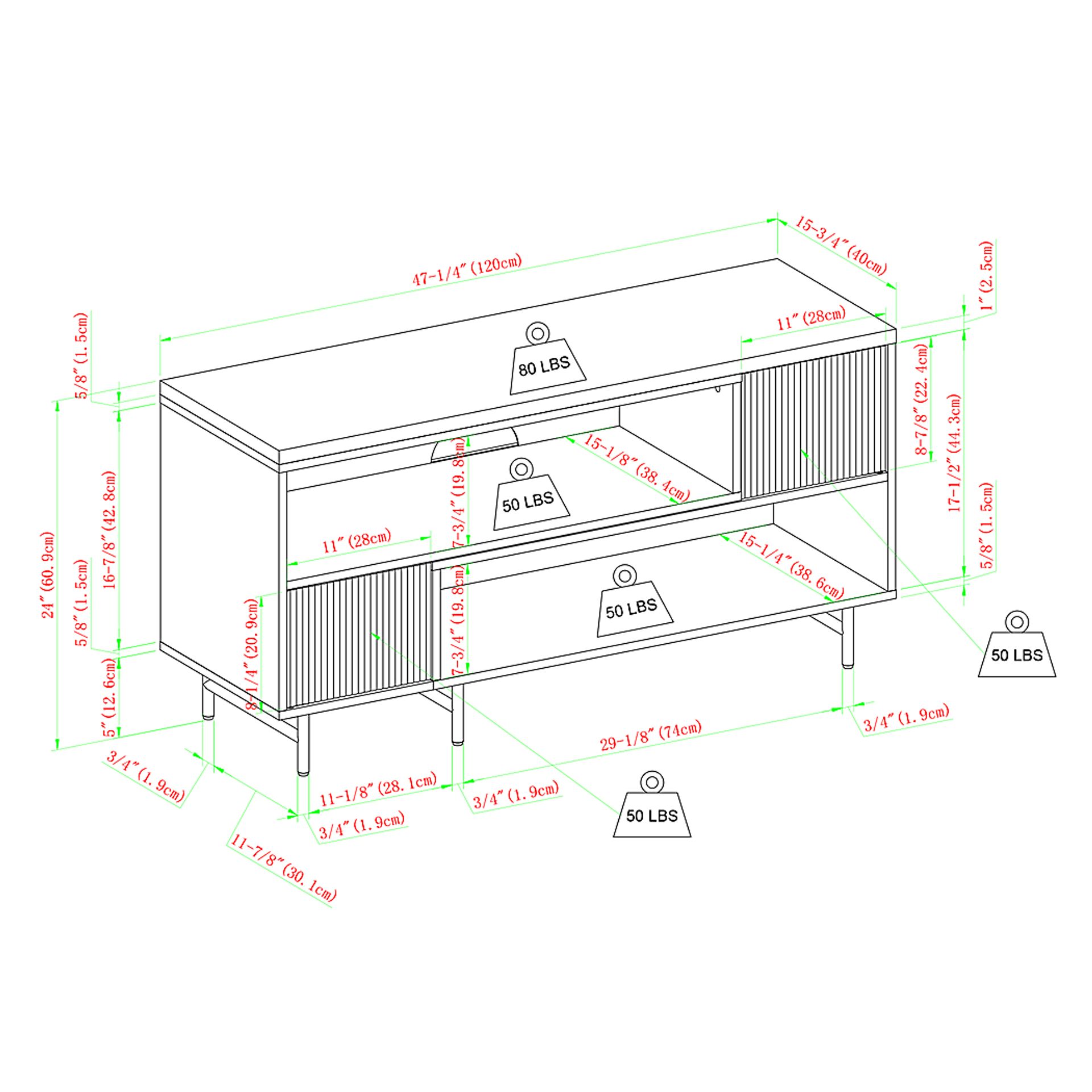 Omerea Oak 47 in. Console - Image 7