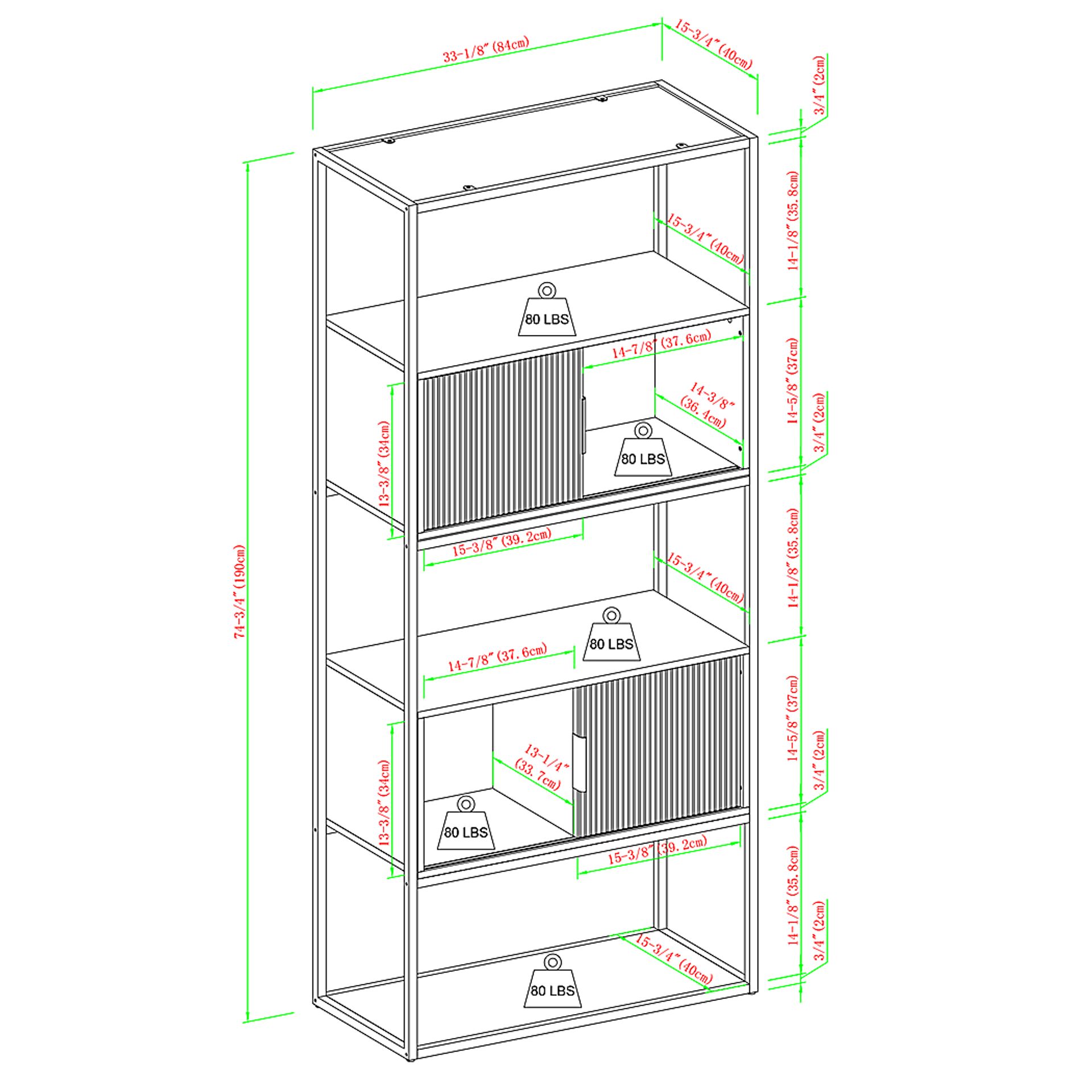 Omerea Oak Bookcase - Image 4