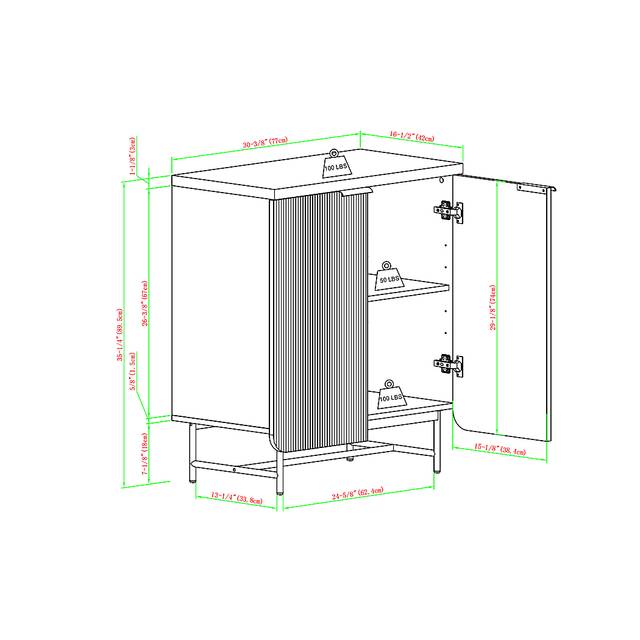Omerea Walnut Accent Cabinet - Thumbnail - Image 4
