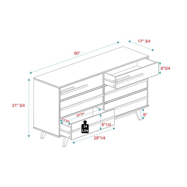 Omerea Walnut Dresser - Thumbnail - Image 6