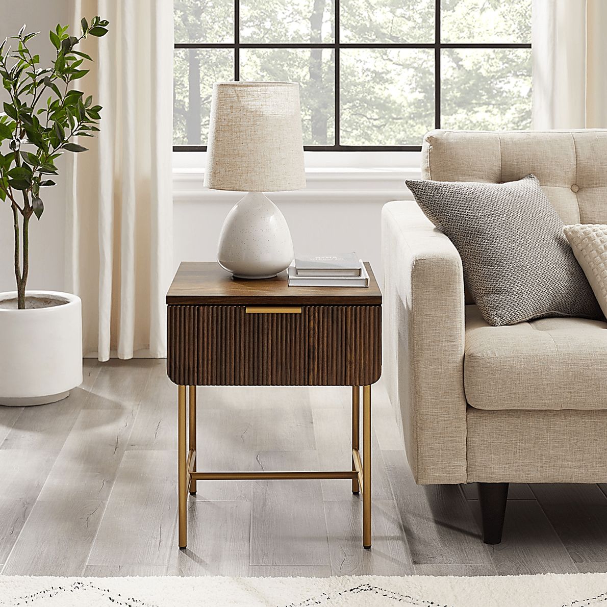 Omerea Walnut End Table
